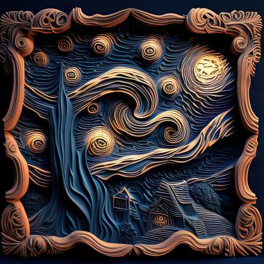 3D model st starry night (STL)